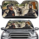 Frontscheibenabdeckung Dobermann Frontscheibe Blendschutz Sonnenschutz Auto Scheibenabdeckung Für Meisten Fahrzeuge, Limousinen, Suvs M