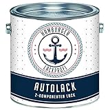 2K Autolack GLÄNZEND FARBAUSWAHL Alle RAL im Set Decklack - Hochdeckend - Rostschützend - Kratz- und schlagfest (1 L) // Hamburger Lack-Profi