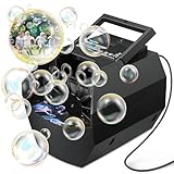 Theefun Tragbare Seifenblasenmaschine, Automatischer Seifenblasenmaschine Kinder 500ml Seifenblasen Maschine 1500+ Bubbles/Min Professional Blasenmaschine für Geburtstag, Party, Hochzeit (Black)