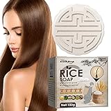 Hearthxy 2 Pcs Anti-Haarausfall-Reis-Shampoo-Riegel | Fermentiertes Reiswasser für feuchtigkeitsspendendes Haarwachstum | Shampoo-Riegel, handgefertigt mit natürlichen Inhaltsstoffen