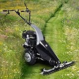 BRAST® Balkenmäher Benzin 3,5kW(4,8PS) mit Antrieb Schnittbreite 97cm Luft-Bereifung mit Geländeprofil Rasenmäher Hochgrasmäher Wiesen-Mäher 196ccm