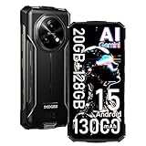 DOOGEE Fire 5 Pro Android 15 Outdoor Handy Ohne Vertrag 2025,13000mAh 18W, 20GB+128GB/2TB 4G Outdoor Smartphone，6.6''HD+90Hz,13MP+8MP AI Kamera Baustellenhandy,IP68/NFC/OTG/3 Slot (Grau)