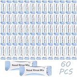 60 Stück Nasenspülsalz Neti Pot Salzpäckchen Nasenspülung Salz Nasensalz für Nasendusche Sinus Spülung Nachfüllpackung für Erwachsene & Kinder(2.2g)