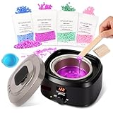 Waxing Set,Wachs Haarentfernung,Digitales Wachswärmer Wax Maschine Enthaarungswachs mit 400g Wax,20 Wachsstäbchen,Silikonschale,Warmwachs haarentfernung zu Hause,Waxing Maschine Set für Ganzkörper