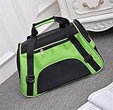 Katzentragetasche, Haustier-Tragetasche, atmungsaktiver One-Shoulder-Rucksack, geeignet für Katzen und kleine Hunde zum Reisen (Farbe: Grün, Größe: L)