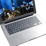 Laptop Tastaturschutz Tastaturschutzfolie Tastaturabdeckung - 365 x135mm Silikon Tastatur Staubschutz kompatibel mit 15-17 Zoll Laptop, Universal & Wasserdichter (1 Stück, Transparente)