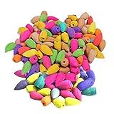 Rückfluss Räucherkegel 180 pcs Backflow Incense Räucherkegel für den Innenbereich Natur Räucherkegel Set für den Innenbereich natürlicher Rauch Pagode Aromatherapie Lavendel Rose Jasmin (180 pcs)