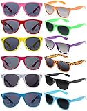 Eyegla 12 Stücke Bunte Neon Party Sonnenbrillen Set Vintage Coole Lustige Party Brillen Für Damen Herren und Kinder