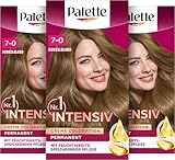 Palette Intensiv Creme Coloration 7-0/500 Dunkelblond (3 x 115 ml), permanente Haarfarbe für leuchtende, langanhaltende Farbbrillanz & 100% Grauabdeckung