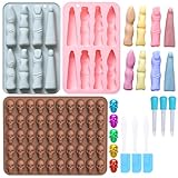 DOWNDRIFT Silikonform Halloween Silikonformen Backen Silikon Schokoladenform 2 Stück Fingerformen Silikonform Totenkopf Silikonform Halloween Silikon Pralinenform für Schokolade Candy Gelee Pralinen