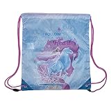 PASO Kinder Turnbeutel/Sportbeutel 36x32 cm - Frozen Die Eiskönigin - Blau