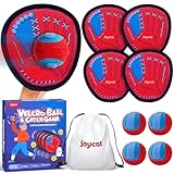 JoyCat Klettballspiel für Kinder, Klettball Outdoor Spiele Strandspielzeug Wurfspiel Kinder Erwachsene, Ballspiele Draußen Gartenspielzeug Kinder Spiele Geschenke 4 5 6 7 8 9 10 Jahre