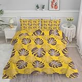 Linfye Bettdecke 155x220 4 Jahreszeiten Palmblattbraun Bettbezug Ganzjahresdecke 155x220 Bettdecke Waschbar Bettdecke Ohne Bezug Nutzbar Mikrofaser Steppdecke Schlafdecke BC98