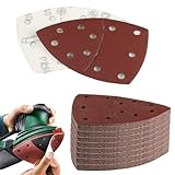 65 STK Schleifpapier Dreieckschleifer Schleifpapier Schleifblätter, 11 Loch Klett Schleifpads für Bosch, Mouse Schleifpapiere für Dreieckschleifer, 40 60 80 120 180 240 320 Körnung