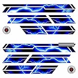 BIKE-label Fahrradrahmen Aufkleber 12-teilig XL Sticker Set E-Bike Blitz Blue Thunder X400060