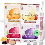 waterdrop® Apfel & Beeren Mix – 48 Waterdrop Würfel in 4 verschiedenen Sorten – Zuckerfreier Durstlöscher & Alternative zu Getränkesirup und Geschmackspulver – Flavour Drops - Microdrink Set