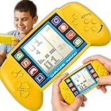 Retoo Handheld Spielkonsole, 2,5 Zoll Display, Retro Mini Konsole mit 7 Spielen – Batteriebetrieben, Tragbare Videospielkonsole für Kinder & Erwachsene, Gelb