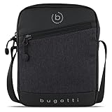 bugatti Universum Umhängetasche für Herren mit Tablet-Fach, kleine Schultertasche, schwarz