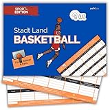 Stadt Land Basketball by snaPmee - Geschenk für Spieler, Trainer & Fans - Quiz Spiel Basketballverein - 50 Blatt Din-A4