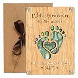 BOFUNX Baby Geschenk Geburtsgeschenk Geldgeschenk Baby Holz Geldgeschenk Verpackung zur Geburt Taufe Schwangerschaft Verkünden
