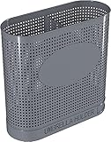 Regenschirmhalter for den Eingangsbereich, Schirmständer aus Metall mit abnehmbarer Tropfschale, Aufbewahrung von Trennwänden, Regenschirmeimer for Haushalte, Hotels und Schulen ( Color : Grey , Size