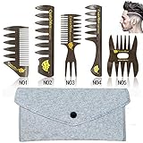 Amelar Professionel 5PCS Styling Kamm Für Männer Multifunktionaler Kämme Set Premium Einfügen Kunststoff Haarkamm