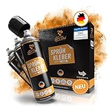 JPs Deal® Sprühkleber extra Stark 3x500ml - Mit Mischkugel und Ventil zum Verstellen - Klebespray für Schaumstoff, Filz, Textil, Watte etc.