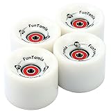 FunTomia 4 Stück Longboard/Skateboard Rollen (Big Wheels) in 70x51mm 80A oder 86A inkl. ABEC-9 Kugellager