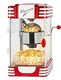 Stagecaptain PCM-300 Popcorn Maschine - Retro-Design - Kurze Aufheizzeit - Mit Dosierlöffeln - Problemlose Reinigung - Dekorative Innenbeleuchtung - Rot/Weiß