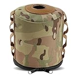 Gogogmee Outdoor Camping Gaskanister Schutzhülle Tasche Faltbare Stoßfeste Gaskartuschen Hülle Praktische Aufbewahrungstasche für Flachzylinder Wetterfest für Wanderer und Camper