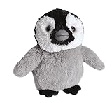 Wild Republic 15252 Hug'ems Plüschtier, Kuscheltier, Baby Pinguin 18cm, Kaiserpinguin-küken