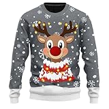 Norweger Pullover Herren - Weihnachtspullover Mit Rundhalsausschnitt Und Print Für Damen Und Herren Festliches Grafik T Shirt Für Die Feiertage