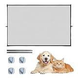 Treppenschutzgitter Ausziehbar,Tierschutzgitter,Türschutzgitter Ohne Bohren,Türgitter Hunde,Hundeschutzgitter,Kindergitter,Treppenschutzrollo,Hundetürgitter für Treppen,Flure,Küchen,Drinnen(110x72 cm)