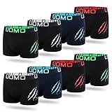 L&K 8er Pack Herren Boxershorts Men Retroshorts mit tollem Muster Sommer Baumwolle 1121 3XL