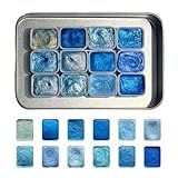 Glitzer-Aquarellfarben-Set für Kinder, 12 Farben, Malzubehör für Vorschule, tragbares Zeichenzubehör für Anfänger, Kinder, Mädchen, Zuhause, Klassenzimmer, Zuhause, Schule