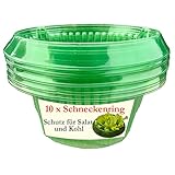 KRONLY 10 Stück XL Schneckenschutzring - natürlicher Schneckenschutz für Salat und Kohl