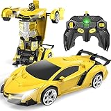 YOTOY Remote Control Car Transformator Ferngesteuertes Auto Spielzeug mit Fernbedienung RC Auto Roboter Spielzeug Spielzeugauto für 3 4 5 6 7 8 Jahre Kinder Junge Geschenk Geburtstag Spielsachen