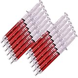 TE-Trend Spritzen-Kugelschreiber 12er Set - origineller Spritzen-Stift für Spaß & Alltag - Kugelschreiber in Spritzenform - witzige Kuli Spritze als ideales Zubehör für Partys & Events - Geschenk