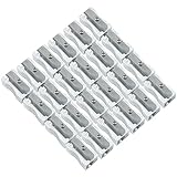 OHPHCALL 24St Bleistiftspitzer für Anspitzer Buntstiftspitzer Schreibwaren schreibkladde pencil sharpener Schulbedarf für Schulhandbuch Aluminiumlegierung Silver