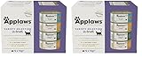 Applaws 100% natürliches Premium-Nassfutter für Katzen in Brühe für ausgewachsene Katzen - Thunfisch, Huhn, Meeresfisch Gemischte Auswahl in Brühe - Packung mit 12 x 70g Dosen (Packung mit 2)
