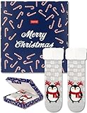 soxo Kuschelsocken Weihnachten Damen Socken Lustige Geschenke Für Frauen Weihnachtssocken 35-40 Pinguin