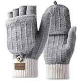 Homealexa Unisex Handschuhe Winterhandschuhe, Fingerlos (Grau), Einheitsgröße