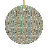 Weihnachtsbaum-Dekoration zum Aufhängen, Motiv: Yoga-Mops, 7,4 cm, Keramik, für Zuhause, Geschäfte und Büros, Geschenk