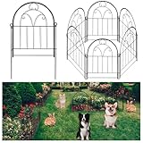 Gartenzaun für Tiere, 30 cm (L) x 62 cm (H), kein Graben von Hundezaun, 10 Paneele, Metallzaun, Zäune für den Außenbereich, dekorativer Gartenzaun und Begrenzungen für Hunde, Blumenbeet, Terrasse