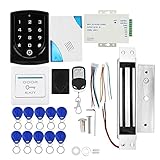 Zugangssystem Haustür, Elektrisches Türzugangskontrollsystem 180KG Magnetlock mit Fernbedienung, 10 Schlüsselanhänger - Stabiler Betrieb, Vielfältige Öffnungsmethoden, Für Wohn -