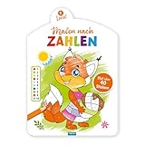 TRÖTSCH - Malen nach Zahlen - Level 2 | Malen nach Zahlen Malbuch zum Zahlenlernen mit nummerierten Flächen: Ausmalbuch mit Stickern zum Verschönern der Tiermotive | Ab 3 Jahren