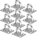 10 Stück Augplatte Edelstahl mit Öse, M5 Edelstahl Decksplatte Robust Ösenplatte Augenplatte, Augplatte Mit öse für Aufhängen von Gegenständen, Befestigungshaken, Deckenhaken, Wandösen, Riemenkrampen