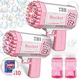 Dolanus 2 Stück Seifenblasenpistole Kinder Seifenblasenmaschine Bubble Gun für Outdoor Party Hochzeit Geschenke für Kinder 3-8 Jahre Mädchen Junge Spielzeug ab Jahre Geburtstag Geschenkideen