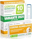Lyher – NEU 10 x 1er Corona Schnelltest für Zuhause COVID 19 Antigen Rapid Test Swab Selbsttest. Geprüft für alle neuen 2025 Varianten. Zertifiziert für den Heimgebrauch