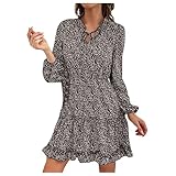 Strickkleid Damen, Hochzeitsgäste Outfit Jerseykleid Pulloverkleid Maxikleid Langarm Milano Italy Kleid Hochzeitskleid Umstandsmode Latex Kleider Kleid Mit Federn Kleid (Kaffee, XL)